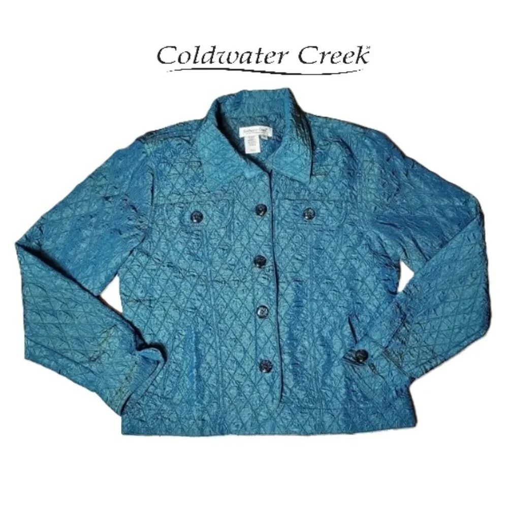 Coldwater Creek Crinkle Diamond Quilted Jacket - Picture 5 of 16